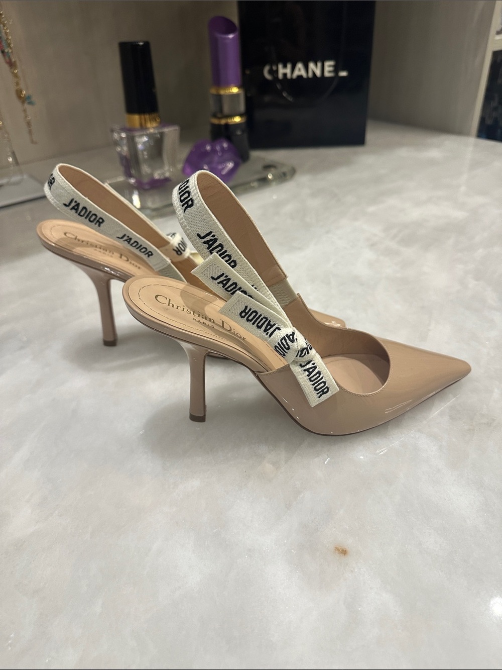 Christian Dior J'Adior patent leather sling back Pump